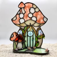 Image 1 of Large Mushroom House Candle Holder 