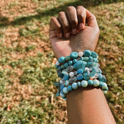 Image of blue bracelets 