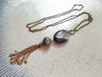 Image 4 of Sautoir pompon mica et bronze