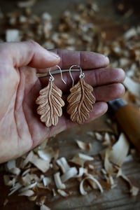 Image 3 of Autumn Oak leaf earrings 