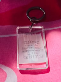 Image 6 of vintage linen hangtag label Vera Neumann Burlington sheet made in USA courtneycourtney keychain 