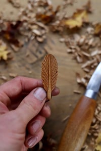 Image 3 of Feather Pendant Necklace. 