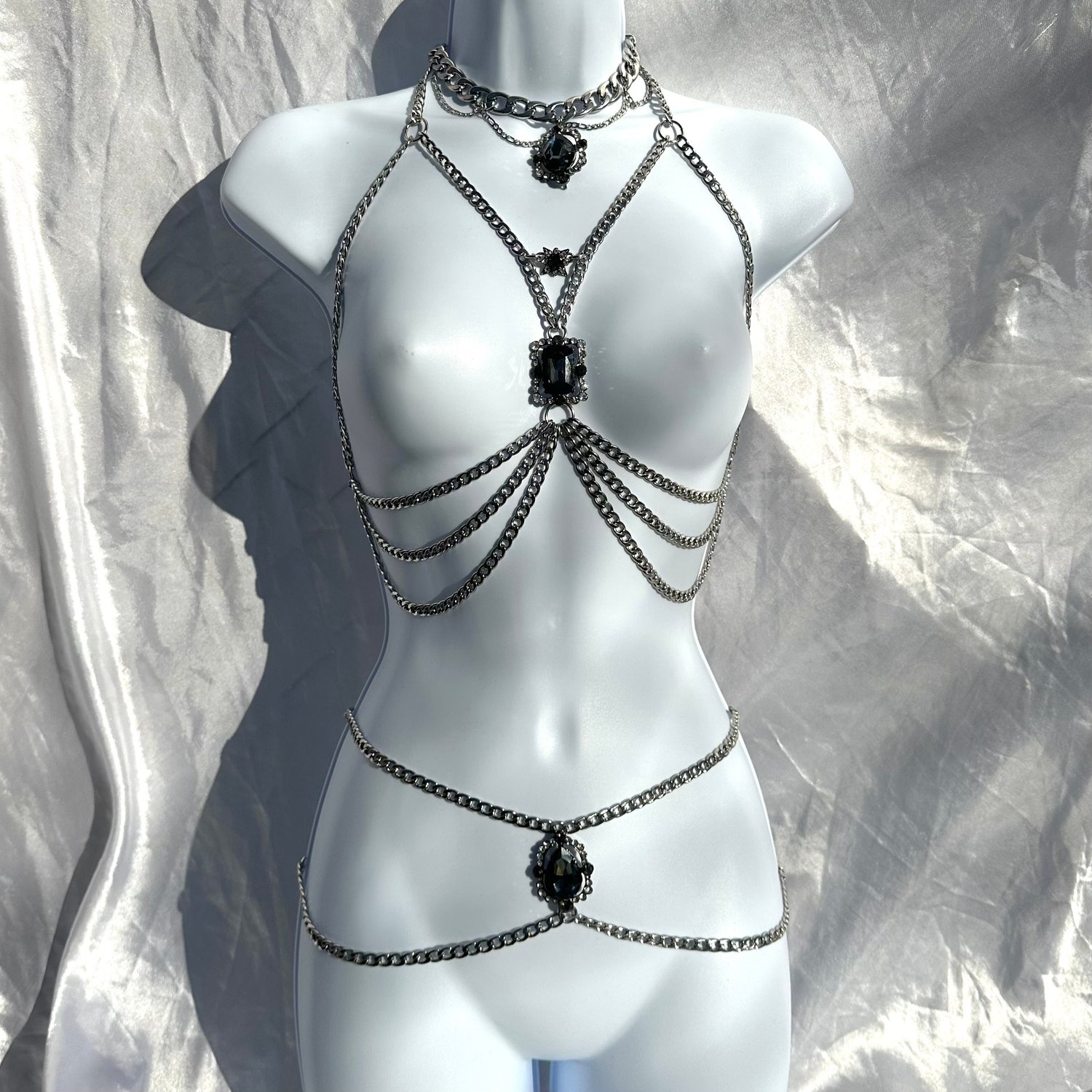 Image of Chance Chain Harness Set- Black