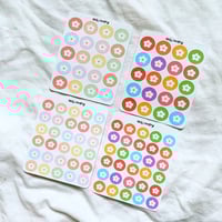 Image 1 of Rainbow flower circle stickers 