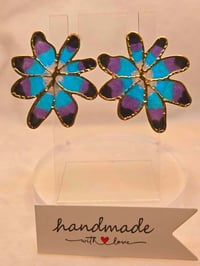 Image 5 of Handcrafted Resin Flower Earrings 