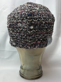 Image 6 of PINK AND GREY KNIT BEANIE