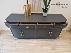 Image of Stunning Curved Sideboard in Grey - Available Now
