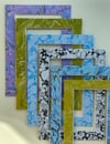 5x7" Mat made with Hand Marbled Paper