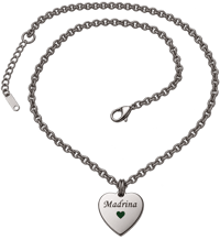 Image 3 of Stainless Steel Madrina Pendant Necklace 