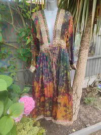 Image 1 of Mykonos Glitter wrap dress Maxi/ Kaftan Rust