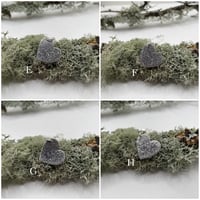 Image 4 of Lichen Impression Handmade Sterling Silver Heart Pendant