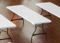Image 6 of Overall Dimensions:Length: 96"Width: 30"Height: 29Lifetime 8 Foot Rectangle Folding Table