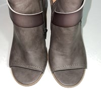 Image 2 of DV DOLCE VITA taupe faux leather peep toe sandals 