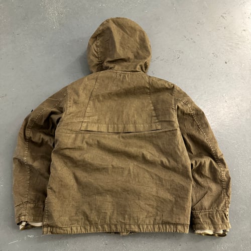 Image of AW 2005 Stone Island Duel Layer Lino Flax Asymmetrical Jacket, size