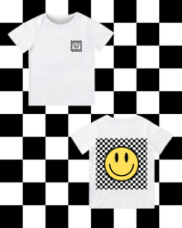 Image 4 of T-SHIRT: Checkerboard Smiley