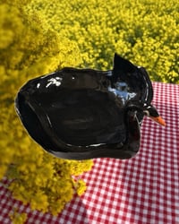 Large Jar Swan-Black
