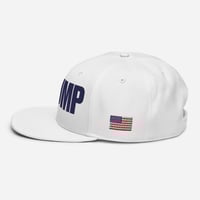 Image 5 of Trump 45-47 USA Flag White - Snapback Hat