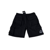 Targeted Cargo Shorts Black