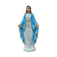 Image 1 of Virgin Mary Sculpture Catholic Religious Our Lady Statue Resin Ornament for Home Living Room Christm