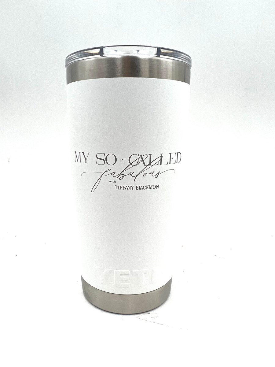 Custom Yeti Tumbler Finished with Ink Black and Casper Clear