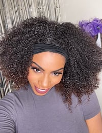 Image 4 of Kinky Curly OMBRE COLORED HEADBAND WIG with Nape baby hairs CUSTOMIZED