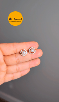 Image 2 of ADS2038-American Diamond Pearl Studs