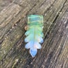Sea Foam Ombré Leaf Pendant