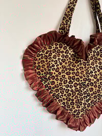 Image 2 of Leopard Heart Ruffle Bag 🤎🤎