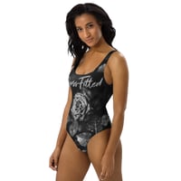 Image 4 of BossFitted Gray Rose One-Piece Swimsuit