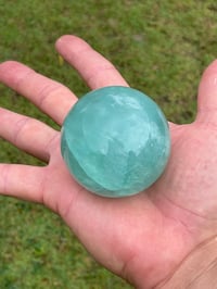 Image 8 of Aqua Fluorite Crystal Sphere #1830