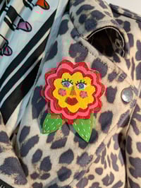Image 1 of Flower Face Brooch