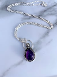 Image 2 of Handmade Sterling Silver Amethyst Pendant With Concho