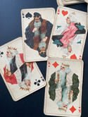 Ancien jeu de 52 cartes, allemand. Art Nouveau, Tamponné sur l’as de coeur, (1871-1918)