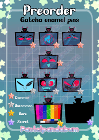 PREORDER - Gatcha Vox enamel pins