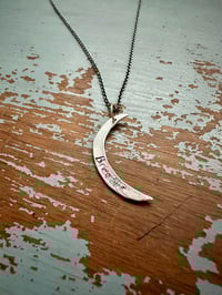 Image 5 of sterling silver moon with breathe inscription