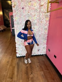 Image 2 of royal blue, pink & white 3 pc