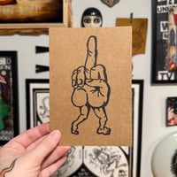 Image 1 of Butt Bird Linocut Print
