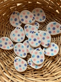 Image 7 of Small Pastel Speckled Polka Dot Hanging Eggs (set of 2)