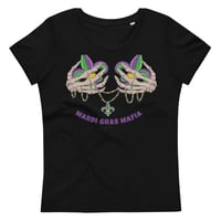 Mardi Gras Mafia “Skeleton Hands” Women's fitted tee