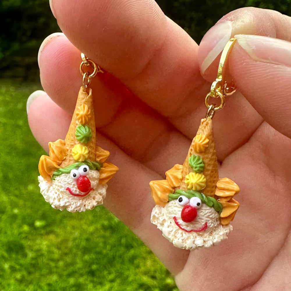 Image of Ice Cream Clown Earrings