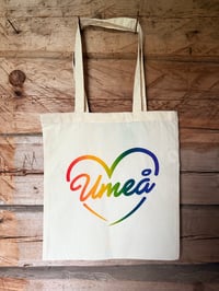 Umeå Heart Rainbow Cotton Bag 