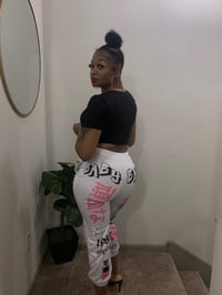 Image 4 of 🌸Lip letter graphic print casual harem sweats🌸