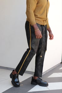 Image 1 of THE SIKANI TUX PANTS- BLACK GOLD