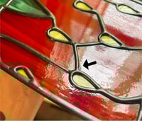 Image 4 of Stained glass strawberry candy suncatcher