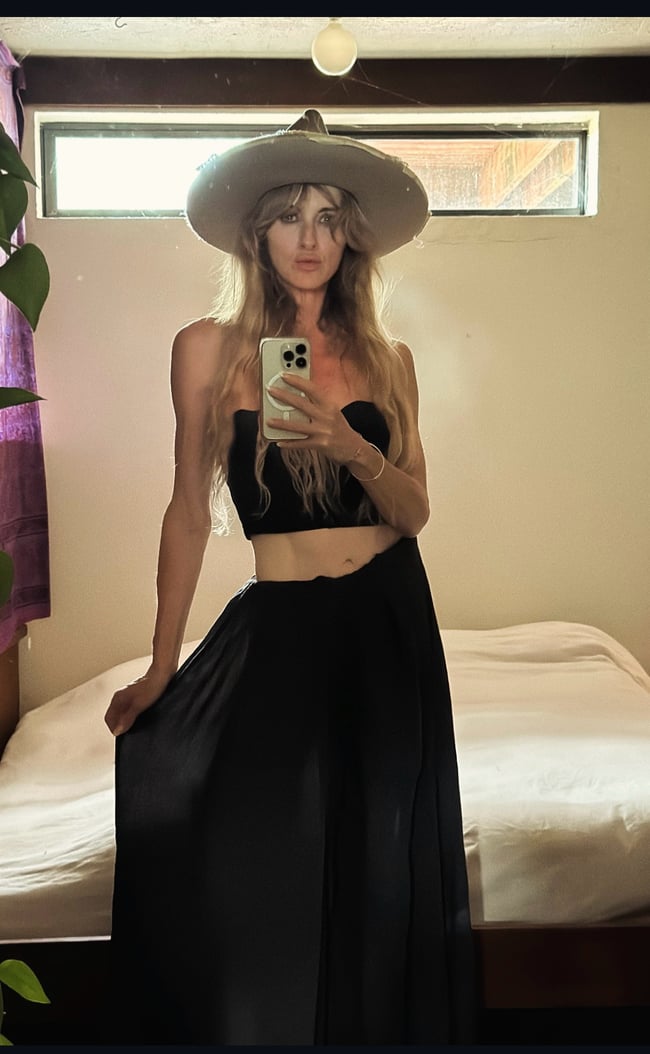 80s Donna Karan DKNY silk and linen maxi skirt