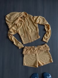 orange jacket two piece set (sz med)