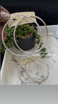 Silver Lay hoops 