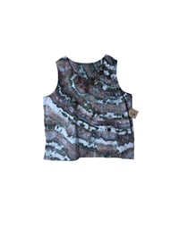 Image 1 of ♻️ UPCYCLED 3X 4X Plus Lace Tank Top in Moody Agate Ice Dye
