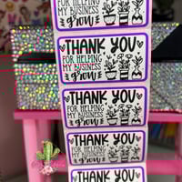 Image 1 of Thank You For Helping My Business Grow💐 Stickers