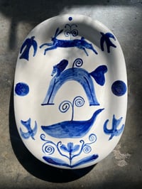 The elements of the spring - 29cm oval platter 
